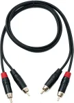 Audio Rca kabelis 2x Rca, 100 cm, juodas