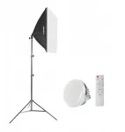 Cinegen Nuolatinės &scaron;viesos lempa 100w su softboxu ir stovu makiažui