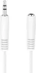 Hdsupply Ac016-025 audio stereo ilgintuvas, 3,5 mm ki&scaron;tukas į 3,5 mm lizdą, itin plonas dizainas, 2,50 m, baltas