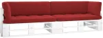 Lauko baldų komplektas Dvivietė sofa i&scaron; palečių su pagalvėlėmis, impregnuota pu&scaron;is
