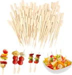 400 bambuko ie&scaron;melių rinkinys užkandžiams, 12 cm mediniai ie&scaron;meliai pagaminti i&scaron; bambuko, ie&scaron;meliai užkandžiams, mediniai kebabų ie&scaron;meliai, natūralaus bambuko medienos ie&scaron;meliai, skirti užkandžiams, kokteilių ie&scaron;meliai, burgerių ie&scaron;meliai