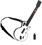 Doyo gitaros valdiklis, skirtas pc ir ps3 guitar hero gitarai su dirželiu, idealus guitar hero, clone hero ir rock band žaidimams, auk&scaron;tos kokybės, skirtas guitar hero ps3 ir pc (5 mygtukai, baltas)
