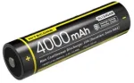 Nitecore NL1840AW įkraunamas 18650 Li-ion akumuliatorius &ndash; 4000mAh, 3,6V, 10A, IPX6, su apsauga, atsparus &scaron;alčiui iki -40&deg;C