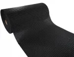 Decomeister Mink&scaron;tas Pvc grindų kilimėlis 65x150cm Vonios kambario baseino kilimėlis, juodas