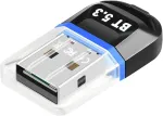Bluetooth Dongle Bluetooth Usb Stick Usb Bluetooth Adapteris 5.3 Bluetooth Adapteris Pc, ne&scaron;iojamam kompiuteriui, stacionariam kompiuteriui