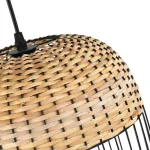 Lqwell&reg; E27 pakabinamas &scaron;viestuvas, juodas, retro pakabinamas &scaron;viestuvas, vertigo &scaron;viestuvas, reguliuojamo auk&scaron;čio sietynas, metalinis ratanas, svetainei, miegamajam, valgomajam, kavinėms, studijai, baro skaitikliui