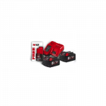 Komplektas M18 NRG-502 (greitas kroviklis M12-18FC + 2vnt., akumuliatorių M18 B5 + M12 B2 akum.) Milwaukee