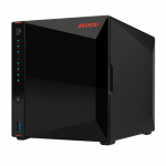 Serveris Asus Asustor Nimbustor 4 AS5304T iki 4 HDD/SSD, Intel Celeron J4105 Quad-Core, Procesoriaus dažnis 1,5 GHz, 4 GB, SO-DIMM DDR4 2400, Vienvietis, Juodas