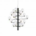Pakabinamas &scaron;viestuvas Ideal Lux Suspended lamp with 20 lights COPERNICO, G9, juodas