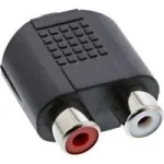 Intos InLine 2 x RCA lizdas - 3,5 mm vidinis adapteris