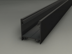 LED juostos profilis LINEA20 EF/TY, juodas, 2m