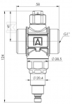 Afriso Antifrizo vožtuvas Afriso 1710000 AAV 100 G1" PN10 Kvs 55 m3/h