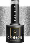 Activeshop Hibridinis nagų lakas Ocho Nails Color Glitter, G03 sidabrinė, 5 g