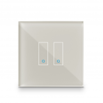 Mar&scaron;rutizatorius Iotty Smart Switch Double Button Tempered Glass Front Panel for Smart Homes - Custom Design - Juodas