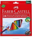 Spalvoti pie&scaron;tukai Faber-Castell Eco, 24 spalvos