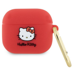 Dėklas &bdquo;Apple AirPods 3&ldquo; ausinių silikoninė 3D &bdquo;Hello Kitty&ldquo; galvutė (HKA33DKHSF)