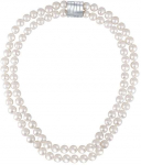 Jwl Luxury Pearls Dvigubos/dvigubos eilės tikrų baltų perlų karoliai JL0656