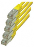 S-Conn S/CONN RJ45-RJ45, m-m, 1m, 1 m, Cat6, S/FTP (S-STP), RJ-45, RJ-45, geltonas