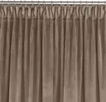 Homede Užuolaidos 135&times;270 i&scaron; aksomo smėlio spalvos