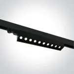 10x5W LED linijinis bėgelio &scaron;viestuvas, juodas, 4000K, 65024T/B/C