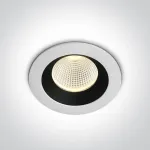 3W LED įleidžiamas &scaron;viestuvas, baltos/juodos sp., 3000K, 10103E/W/B/W