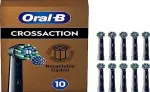 Braun &bdquo;Oral-B Pro CrossAction&ldquo; juodos keičiamos dantų &scaron;epetėlio galvutės, 10 vnt. pakuotė (8006540861981)