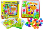 Lean Toys Spalvingų mygtukų mozaikos rinkinys vaikams