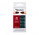 Tipsy BLING dirbtiniai nagai - butelių žalia, matiniai