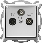 Ospel ARIA RTV- SAT lizdas su dviem SAT i&scaron;ėjimais balta GPA-U2S / m / 00