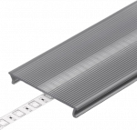 LED juostos profilio dangtelis C10 CLICK WIDE, skaidrus, 3m