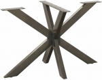 Valgomojo stalo koja, voro formos, juoda, 120x68x(72-73) cm, plienas