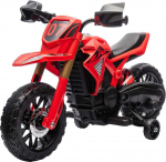 AIYAPLAY vaiki&scaron;kas elektrinis motociklas, 6 V vaiki&scaron;kas motociklas su mokomaisiais ratais, vaiki&scaron;ka transporto priemonė su garso signalu ir užvedimo garsu, 3 km/h, skirtas 3-8 metų vaikams, ne daugiau kaip 30 kg, raudonas