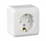 Schneider WDE001080 Prima Viengubas lizdas su/be SCHUKO, baltas prima WDE001080