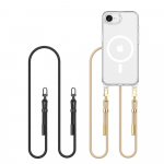 Dėklas Tech-Protect FlexAir Chain MagSafe Case for iPhone 16e / 17e - Juodas and rusvai gelsvas