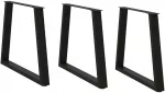 Valgomojo stalo kojos, 3 vnt., juodos, 80x(72-73,3) cm, plienas, V formos