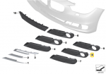 Bmw Oro Uodegaus Įsiurbimo Angos Grillis Kairys 51117331677
