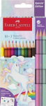 Spalvoti pie&scaron;tukai Faber-Castell Colour Grip Unicorn 10 +3 pastelinės spalvos