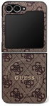 Dėklas Guess 4G Classic MagSafe skirtas Samsung Galaxy Z Flip7 rudos spalvos