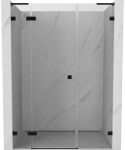 Du&scaron;o durys Mexen Lunar L, kairė, 140 cm, transparent/juodas