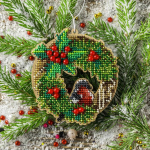 Wonderland Crafts Siuvinėjimo karoliukais rinkinys ant medžio, PRECIOSA, 10&times;11 cm, 14 spalvų