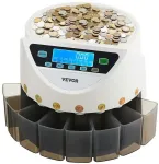 Euro monetų rū&scaron;iuoklis, su LCD ekranu, automatinis monetų skaitiklis, euro monetoms, greita monetų rū&scaron;iavimo ma&scaron;ina, monetų ritinėlių gaminimo aparatas