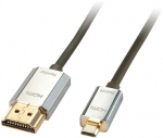 HDMI Laidas - LINDY CROMO Slim HDMI Laidas, Spartaus Greičio A/D, 3 m, Juodas