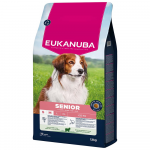 Eukanuba Life Care sausas pa&scaron;aras mažų ir vidutinių veislių senyviems &scaron;unims su ėriena ir ryžiais, S/M, 12 kg