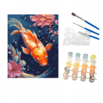 Winder Home Tapyba pagal skaičius &ndash; paveikslas, dažai, teptukai, rinkinys &bdquo;Auksinis karpis&ldquo;, 40&times;50 cm