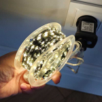 Eu Sandelis Lauko / vidaus Kalėdų eglutės girlianda su pulteliu, 500 LED 50m, &scaron;iltai balta LAMP48