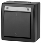 Elektro Plast Nasielsk 5003-17 AQUANT 2K pavir&scaron;inio montavimo jungiklis, 2 polių, IP55, antracito spalvos 5003-17