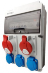DV-0294-F Statybiniai skirstomieji įrenginiai JUN-S/FI 1x 32A 1x 16A 3x230V IP54 DOKTORVOLT 0294