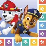 Paw Patrol spalvotos servetėlės, 16 vnt., 33x33 cm, FSC