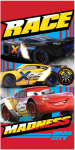 Disney Cars Race vonios rank&scaron;luostis, paplūdimio rank&scaron;luostis 70x137 cm (greitai džiūstantis)