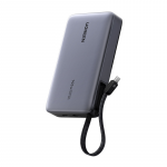 Ne&scaron;iojamasis įkroviklis 20 000 mAh UGREEN PB551, 145 W, USB ir USB-C, su integruotu kabeliu